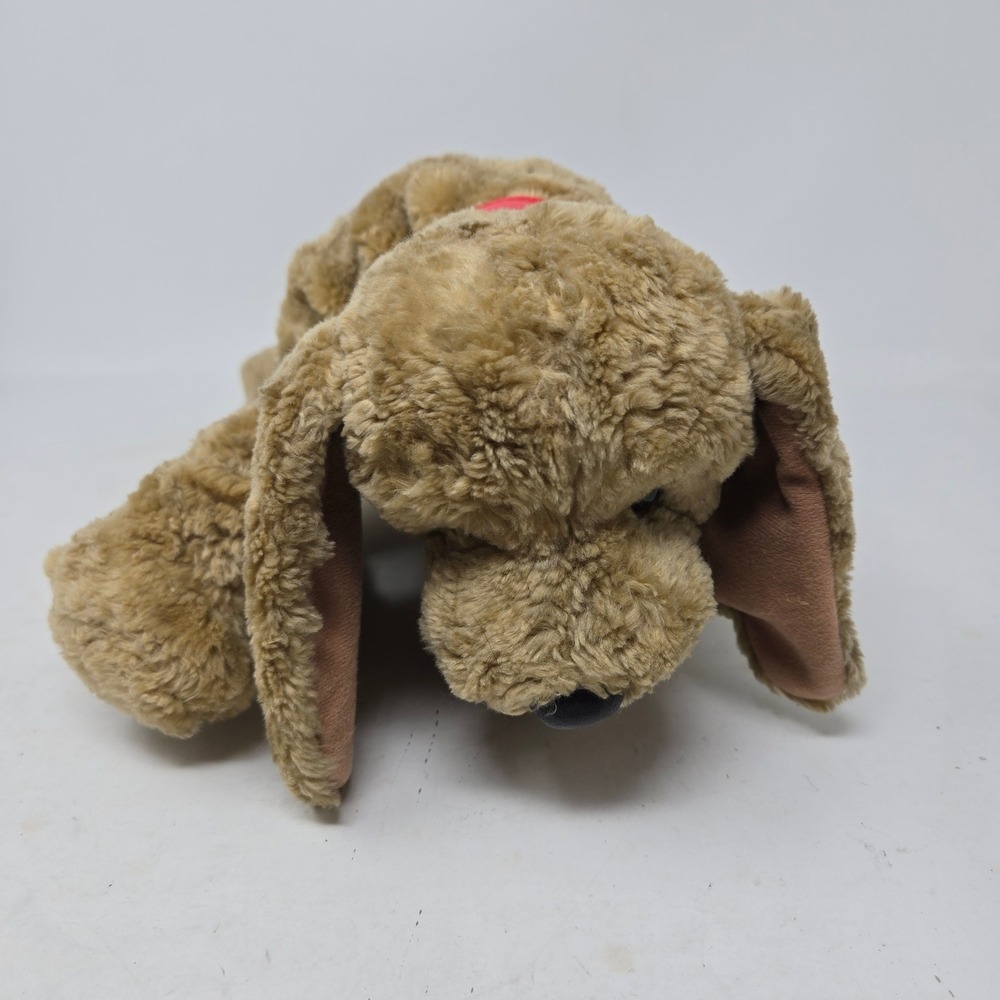 Gund Plush Puppy Dog Tan Brown Floppy Ears Red Collar Stuffed Animal Toy